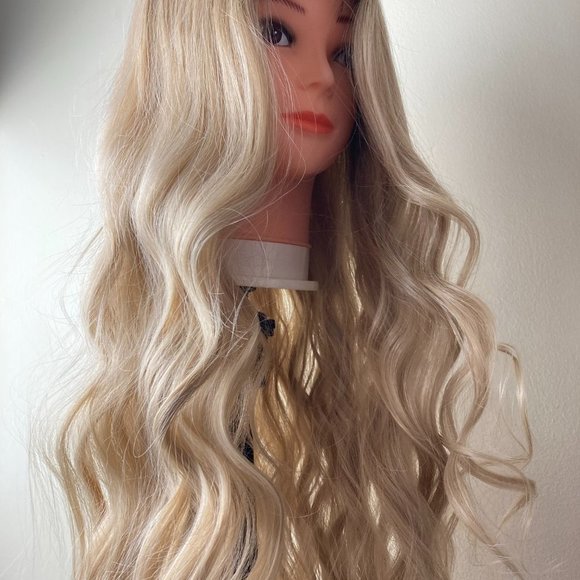 Long Ombre Blonde Lace Front Wig